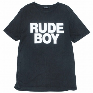 ルードギャラリー(RUDE GALLERY)の美品 ルードギャラリー ロゴ RUDE BOY プリント Tシャツ/3 メンズ(Tシャツ/カットソー(半袖/袖なし))