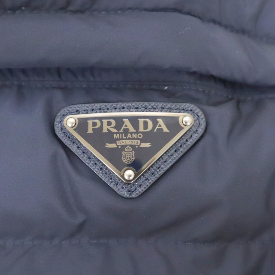 PRADA(プラダ)の【PRADA】プラダ ダウンジャケット ポリエステル ネイビー×シルバー金具　RN98339/CA34767 #50/hm10151ar メンズのジャケット/アウター(ダウンジャケット)の商品写真