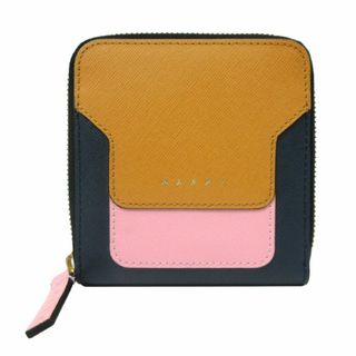 マルニ(Marni)のマルニ 二つ折り財布 PFMOQ09 (ネイビー系マルチ)(財布)