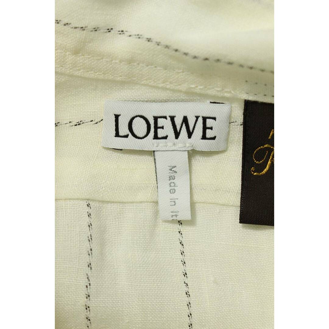 LOEWE(ロエベ)のロエベ  H2299051GA ノーカラーリネンストライプ切替ロング長袖シャツ メンズ L メンズのトップス(シャツ)の商品写真