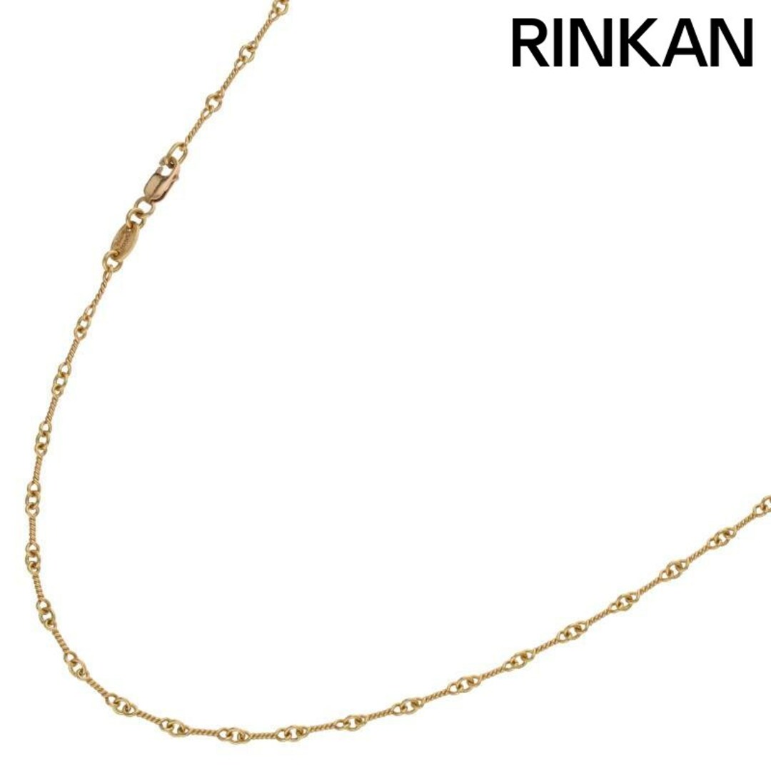 クロムハーツ  22K NECKCHAIN T18/ツイストチェーン18inch ゴールドネックレス メンズ 18inch