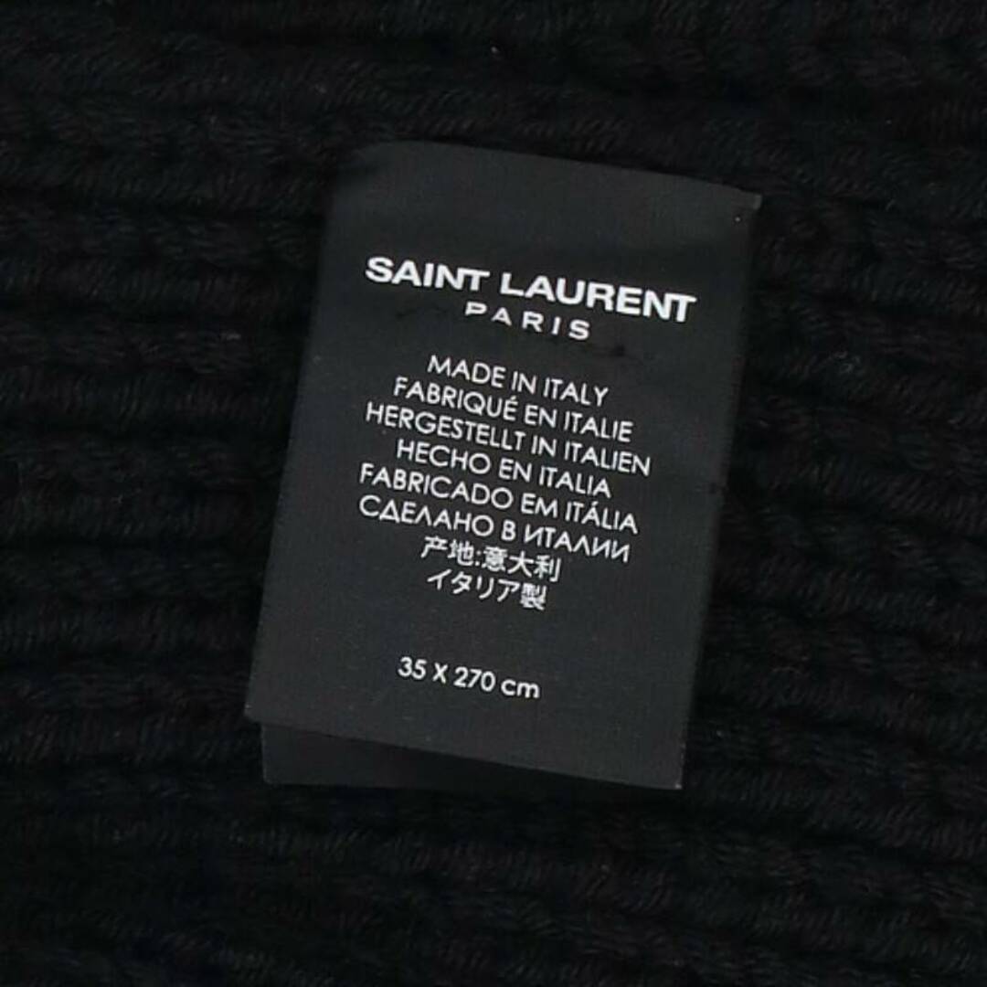 Saint Laurent(サンローラン)のサンローランパリ  535360 3Y206 フリンジウールロングマフラー メンズ メンズのファッション小物(マフラー)の商品写真