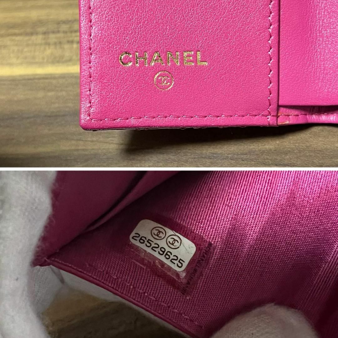 CHANEL(シャネル)の⭐️美品 26番台⭐️シャネル 財布 ミニ財布 カメリア NO5 ピンク レディースのファッション小物(財布)の商品写真