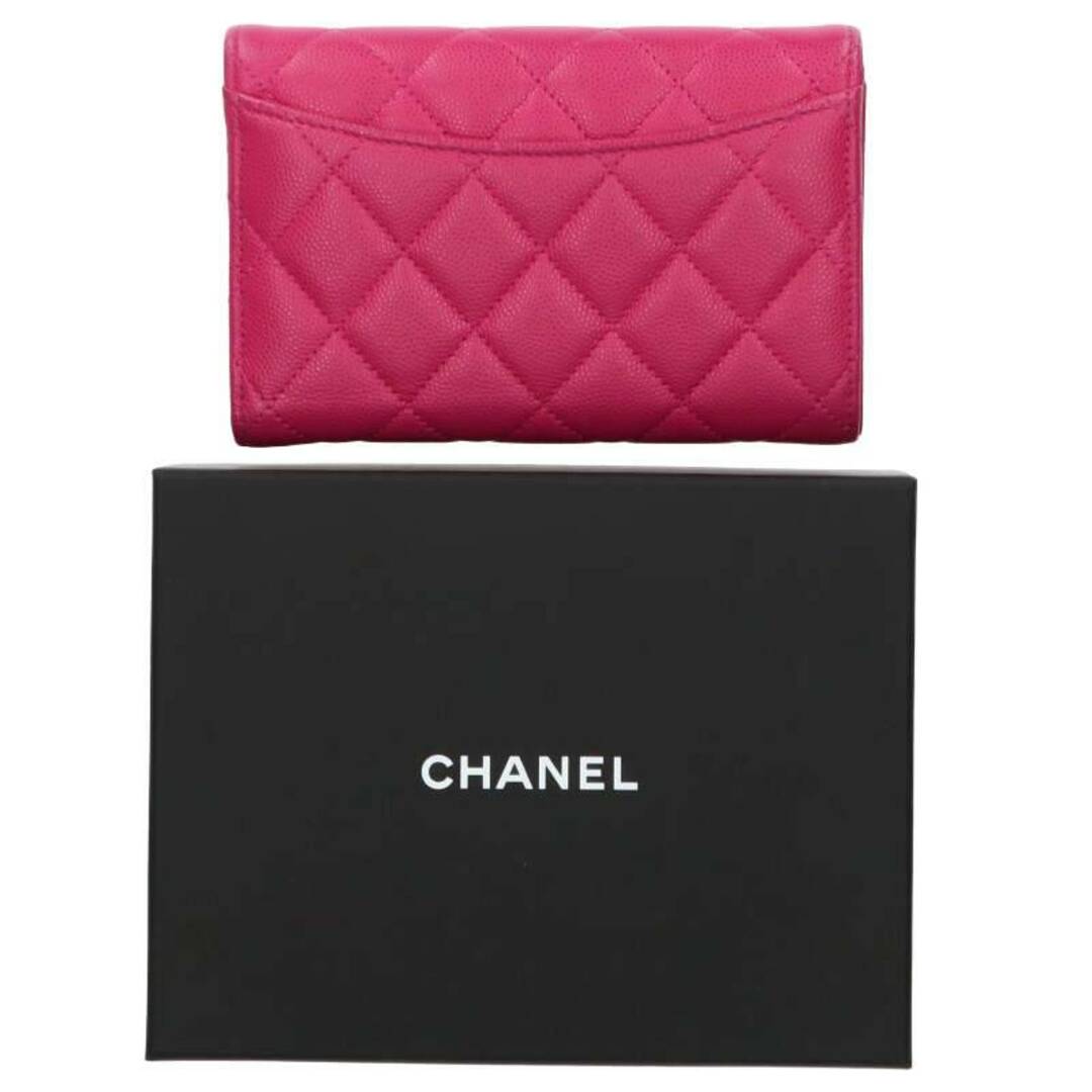 CHANEL(シャネル)のシャネル ココマークキャビアスキン3つ折り財布 レディース レディースのファッション小物(財布)の商品写真