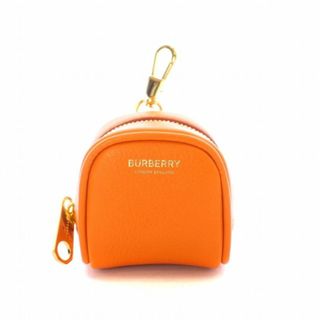 バーバリー(BURBERRY)のバーバリー BURBERRY ポーチ バッグチャーム レザー ロゴ オレンジ(ポーチ)