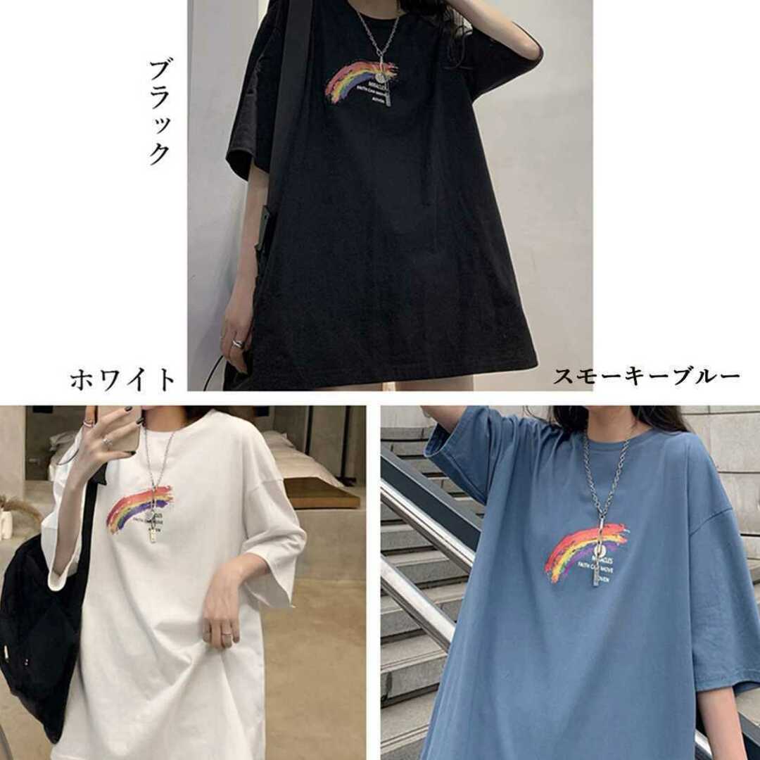 チュニック ロンtレディース ロゴt夏 プリントtシャツ 5分袖 トップス