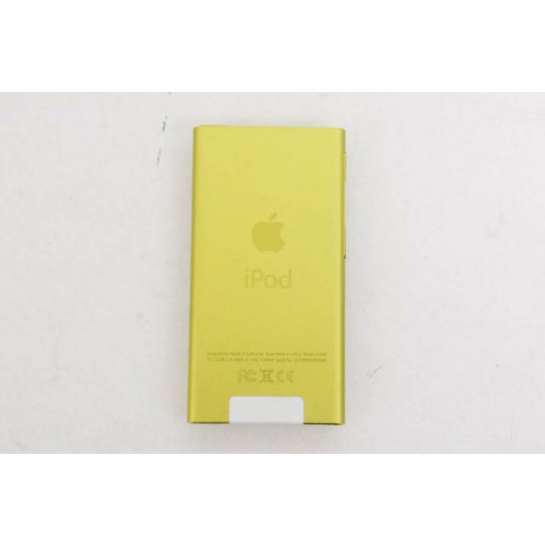 【中古】Appleアップル 第7世代 iPod nano 16GB イエロー MD476J スマホ/家電/カメラのオーディオ機器(ポータブルプレーヤー)の商品写真