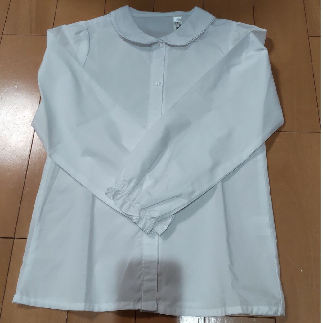 西松屋(ニシマツヤ)の白ブラウス　140　冠婚葬祭 キッズ/ベビー/マタニティのキッズ服女の子用(90cm~)(ブラウス)の商品写真