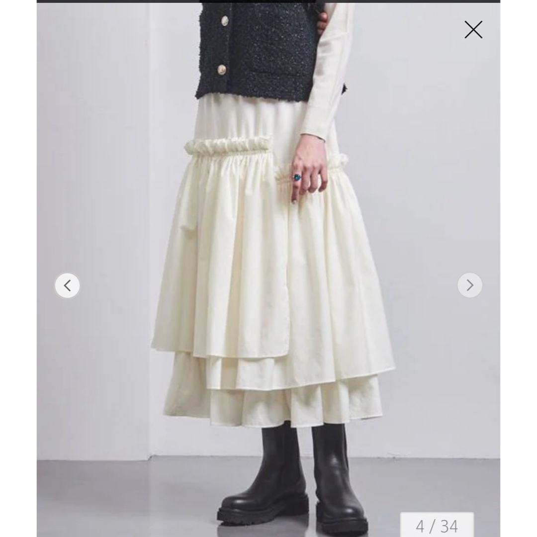 UNITED ARROWS(ユナイテッドアローズ)のユナイテッドアローズ  ティアードスカート　zara OHGA bluelea レディースのスカート(ロングスカート)の商品写真