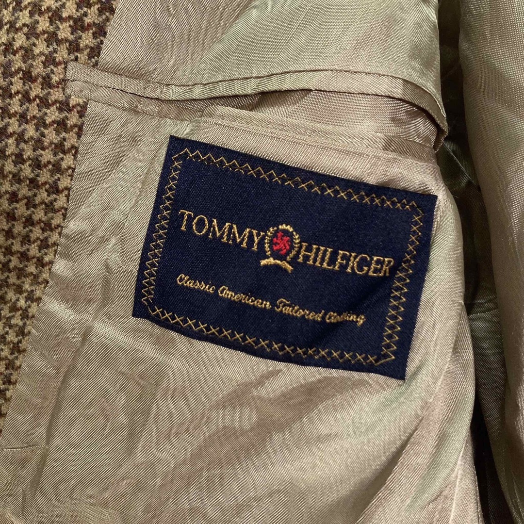 TOMMY HILFIGER(トミーヒルフィガー)の【レアデザイン】80-90s TOMMY HILFIGER 千鳥柄 テーラード メンズのジャケット/アウター(テーラードジャケット)の商品写真