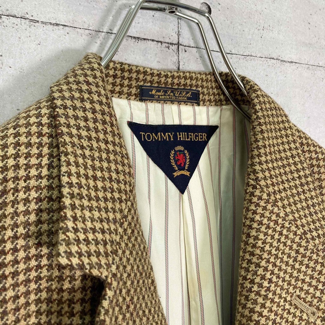 TOMMY HILFIGER(トミーヒルフィガー)の【レアデザイン】80-90s TOMMY HILFIGER 千鳥柄 テーラード メンズのジャケット/アウター(テーラードジャケット)の商品写真