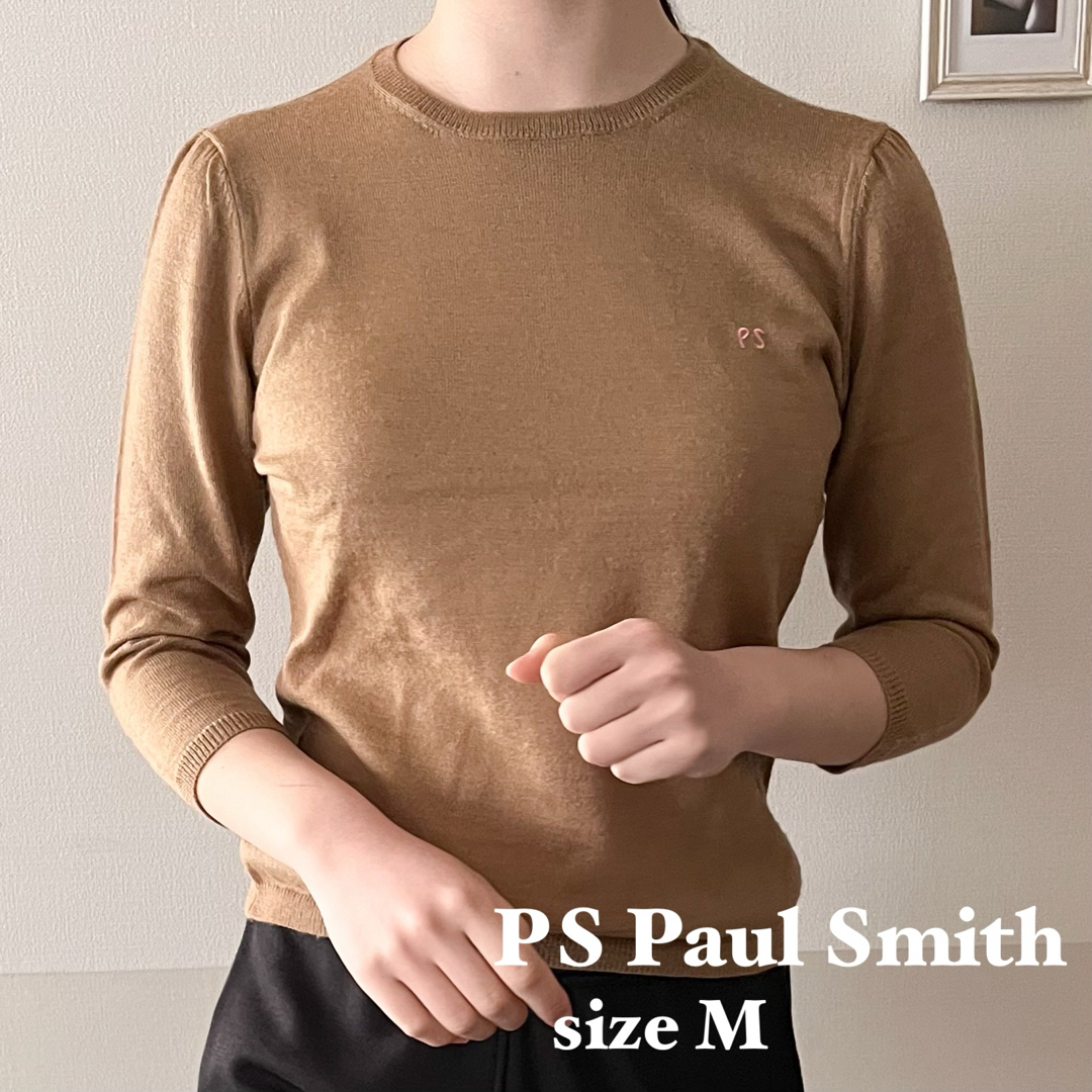 Paul Smith(ポールスミス)の【美品】PS・Paul Smith ポールスミス　レディース　ウール　七分袖 レディースのトップス(ニット/セーター)の商品写真