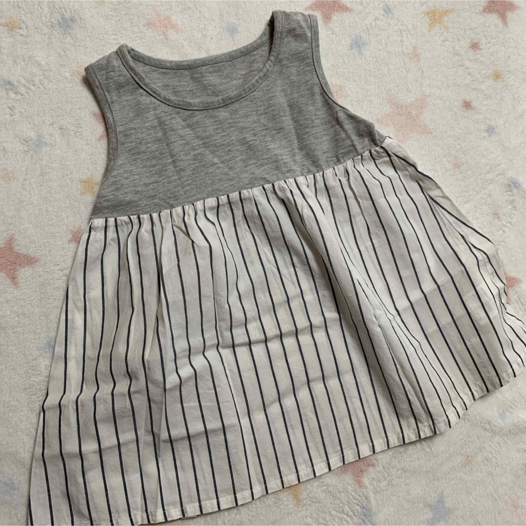 GLOBAL WORK(グローバルワーク)のノースリーブ チュニック 3枚セット 120cm キッズ/ベビー/マタニティのキッズ服女の子用(90cm~)(Tシャツ/カットソー)の商品写真