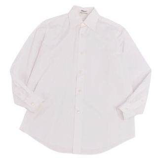 エルメス(HERMES)のエルメス HERMES シャツ ブラウス マルジェラ期 ロングスリーブ 長袖 無地 コットン トップス レディース 38(M相当) ホワイト(シャツ/ブラウス(長袖/七分))