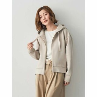 イェッカヴェッカ(YECCA VECCA)の【グレーベージュ】バックプリーツZIPフーディー/24SS(その他)