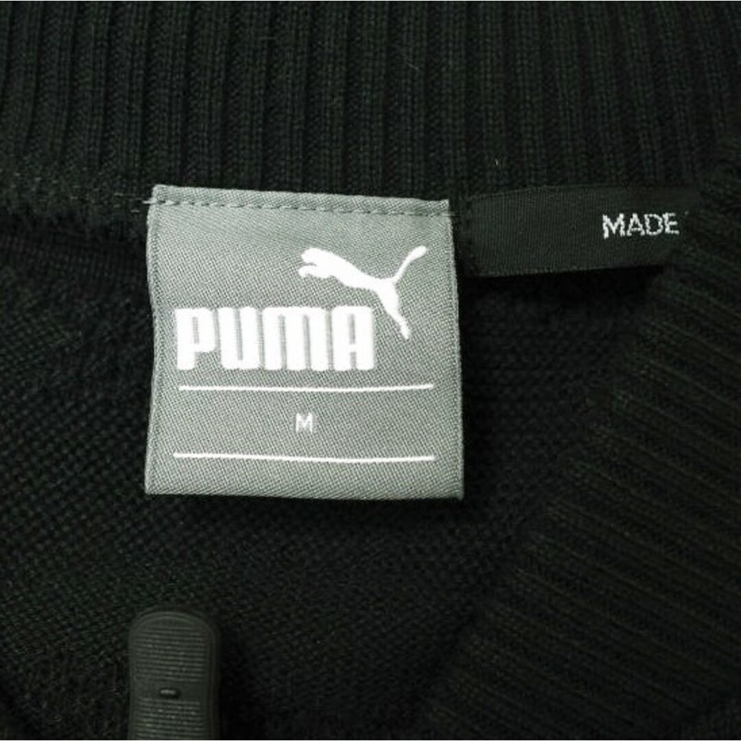 PUMA(プーマ)のPUMA プーマ 日本製 カモフラージュジャガードニットブルゾン 923289 M ブラック ジップアップ ジャケット アウター【中古】【PUMA】 メンズのジャケット/アウター(ブルゾン)の商品写真