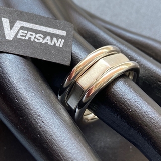 VERSANI NY【19号】ポリゴンデザイン 3連リング Silver 925(リング(指輪))