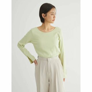 グリーンパークス(green parks)の【ライムグリーン】前後2WAYカットリブプルオーバー 24SS/長袖(カットソー(長袖/七分))