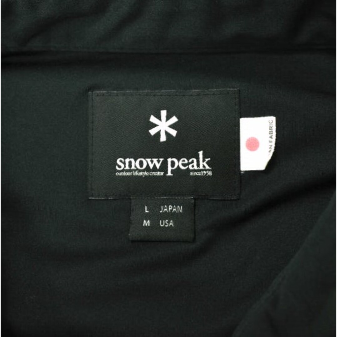 Snow Peak(スノーピーク)のsnow peak スノーピーク Flexible Insulated Shirt フレキシブルインサレーテッドシャツ SW-17AU008 L BLACK 中綿 シャツジャケット トップス【中古】【snow peak】 メンズのトップス(シャツ)の商品写真