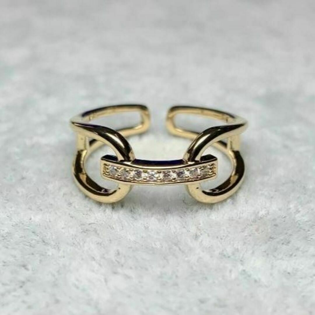 599 ゴールド リング czダイヤモンド 韓国 ジルコン ブライダル 結婚式 レディースのアクセサリー(リング(指輪))の商品写真