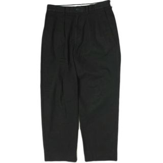 スティーブンアラン(steven alan)のSteven Alan スティーブンアラン ブラッシュドコットン インワンプリーツ スラックス 8114-177-1002 S BLACK パンツ ボトムス【中古】【Steven Alan】(スラックス)