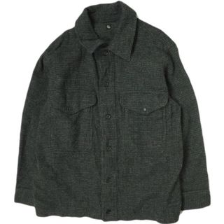 KAPTAIN SUNSHINE キャプテンサンシャイン 21AW 日本製 CRUISE SHIRT JACKET – WASHED LINEN SILK SHETLAND クルーズシャツジャケット KS21FJK01 36 CHARCOAL SHADOW CPO チェック ツイード アウター【中古】【KAPTAIN SUNSHINE】(ブルゾン)