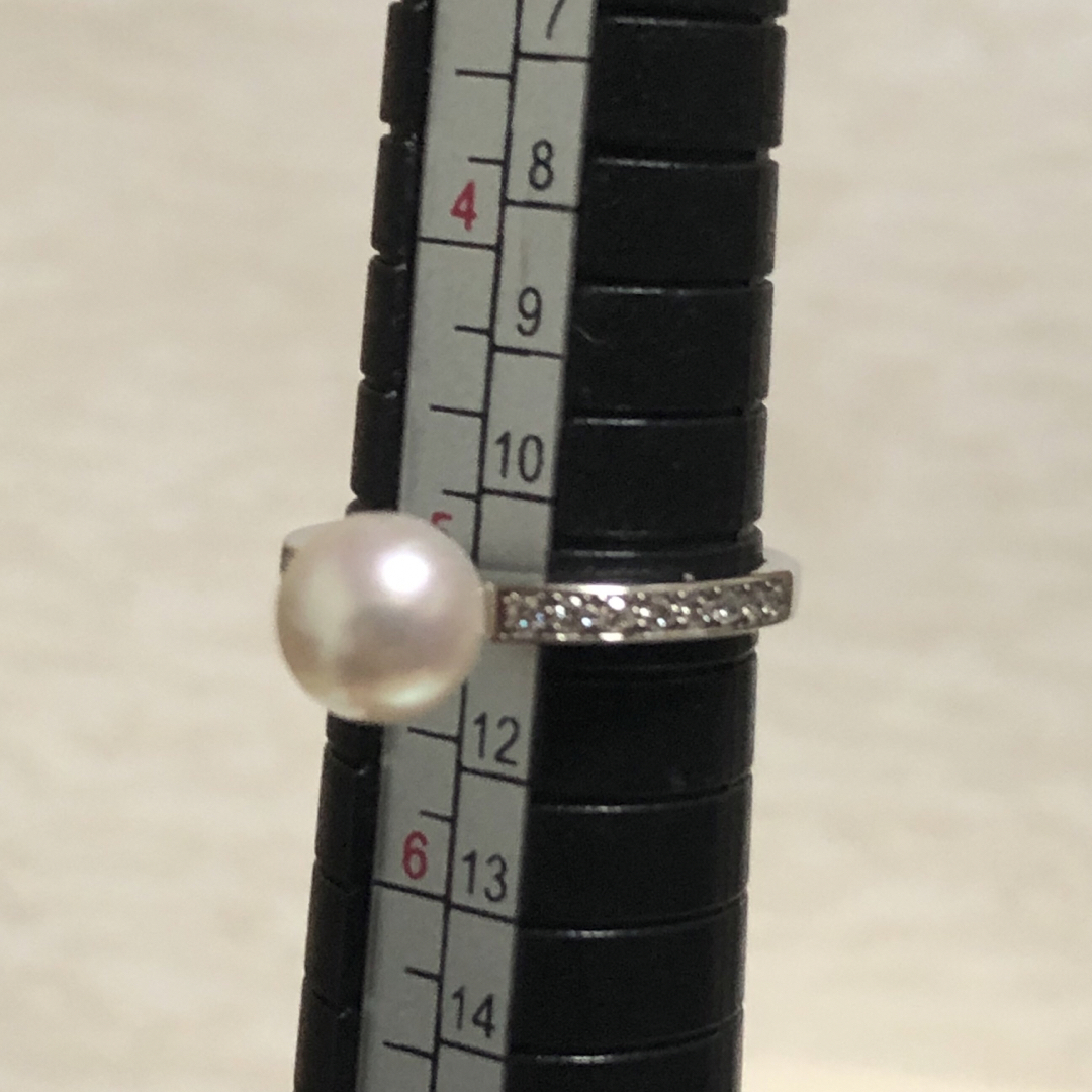 MIKIMOTO(ミキモト)のミキモト  パール　ダイヤモンド　リング　pt950 　#11 レディースのアクセサリー(リング(指輪))の商品写真