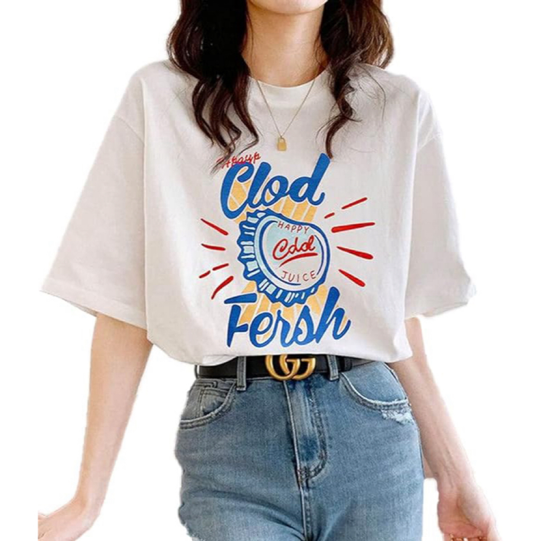 KMAZN レディース 半袖 (Ｍサイズ) Tシャツ レディースのトップス(Tシャツ(半袖/袖なし))の商品写真