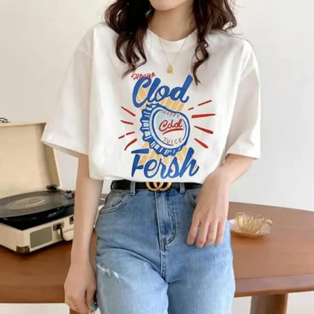 KMAZN レディース 半袖 (Ｍサイズ) Tシャツ レディースのトップス(Tシャツ(半袖/袖なし))の商品写真