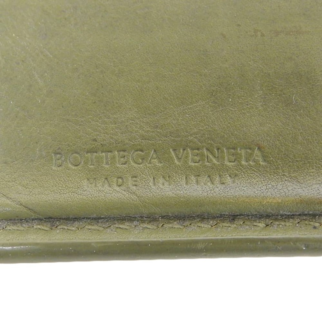 Bottega Veneta(ボッテガヴェネタ)の【本物保証】 箱・布袋付 ボッテガヴェネタ BOTTEGA VENETA イントレチャート 二つ折り財布 レザー グリーン 113112 メンズのファッション小物(折り財布)の商品写真