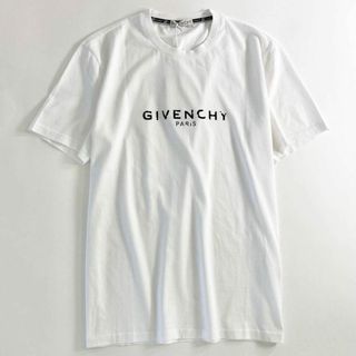 ジバンシィ(GIVENCHY)の7e20 未使用タグ付 GIVENCHY ジバンシー VINTAGE SLIM FIT T-SHIRT サイズL ホワイト メンズ Tシャツ 半袖 ロゴプリント クルーネック(Tシャツ/カットソー(半袖/袖なし))