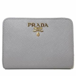 プラダ(PRADA)の【新品】プラダ 財布 二つ折り財布 1ML018 SAFFIANO METAL NUBE(グレー系) PRADA サフィアーノ ロゴ ウォレット アウトレット レディース(財布)