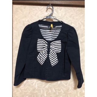 ザラ(ZARA)のZARAリボン付きジャケットサイズL(テーラードジャケット)