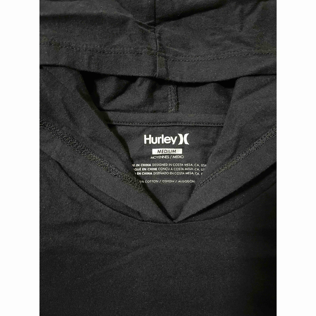 Hurley(ハーレー)のHurley フード付きロンT  ブラック Mサイズ メンズのトップス(Tシャツ/カットソー(七分/長袖))の商品写真