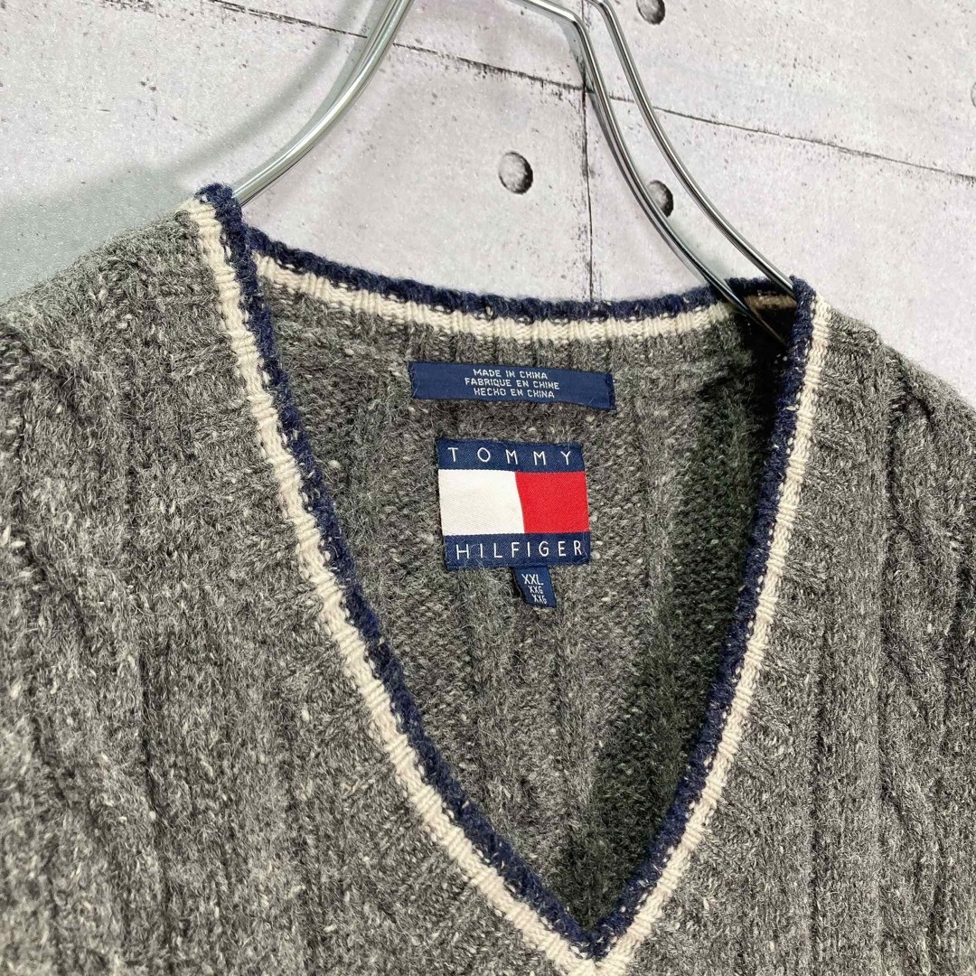 TOMMY HILFIGER(トミーヒルフィガー)の【希少】90s TOMMY HILFIGER/トミーヒルフィガー ニットベスト メンズのトップス(ベスト)の商品写真