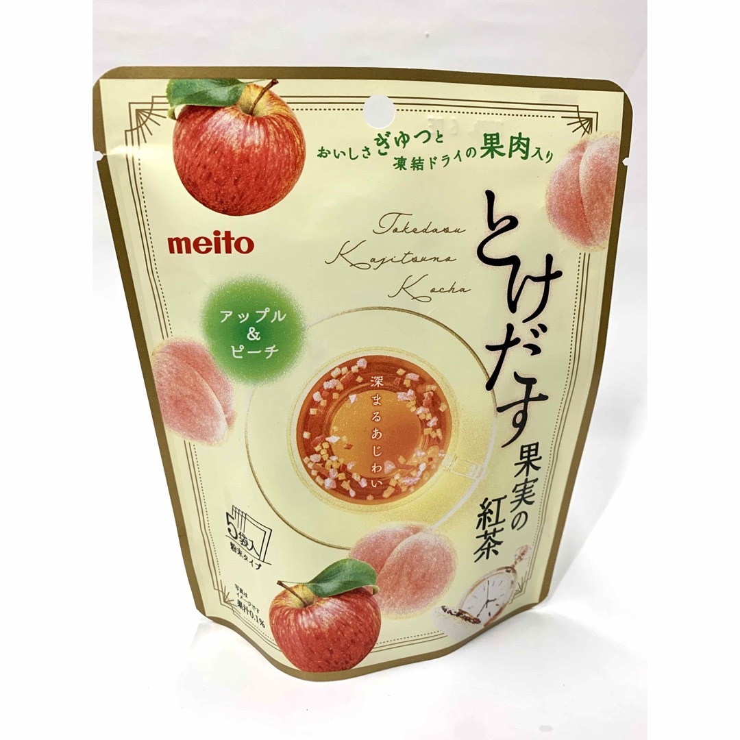 名糖産業(メイトウサンギョウ)のmeito とけだす 果実の紅茶　アップル＆ピーチ　3袋セット 食品/飲料/酒の飲料(茶)の商品写真