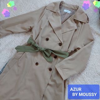 アズールバイマウジー(AZUL by moussy)のアズールバイマウジー　トレンチコート　背面チェック柄　春コート(トレンチコート)