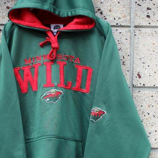 NHL公式 MINNESOTA WILD ミネソタ ワイルド XL 古着パーカー(パーカー)