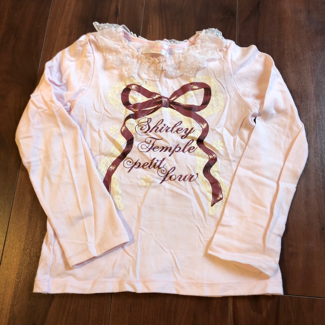 Shirley Temple(シャーリーテンプル)のシャーリーテンプル⭐︎りぼん長袖Tシャツ120日本製110のお子様も キッズ/ベビー/マタニティのキッズ服女の子用(90cm~)(Tシャツ/カットソー)の商品写真
