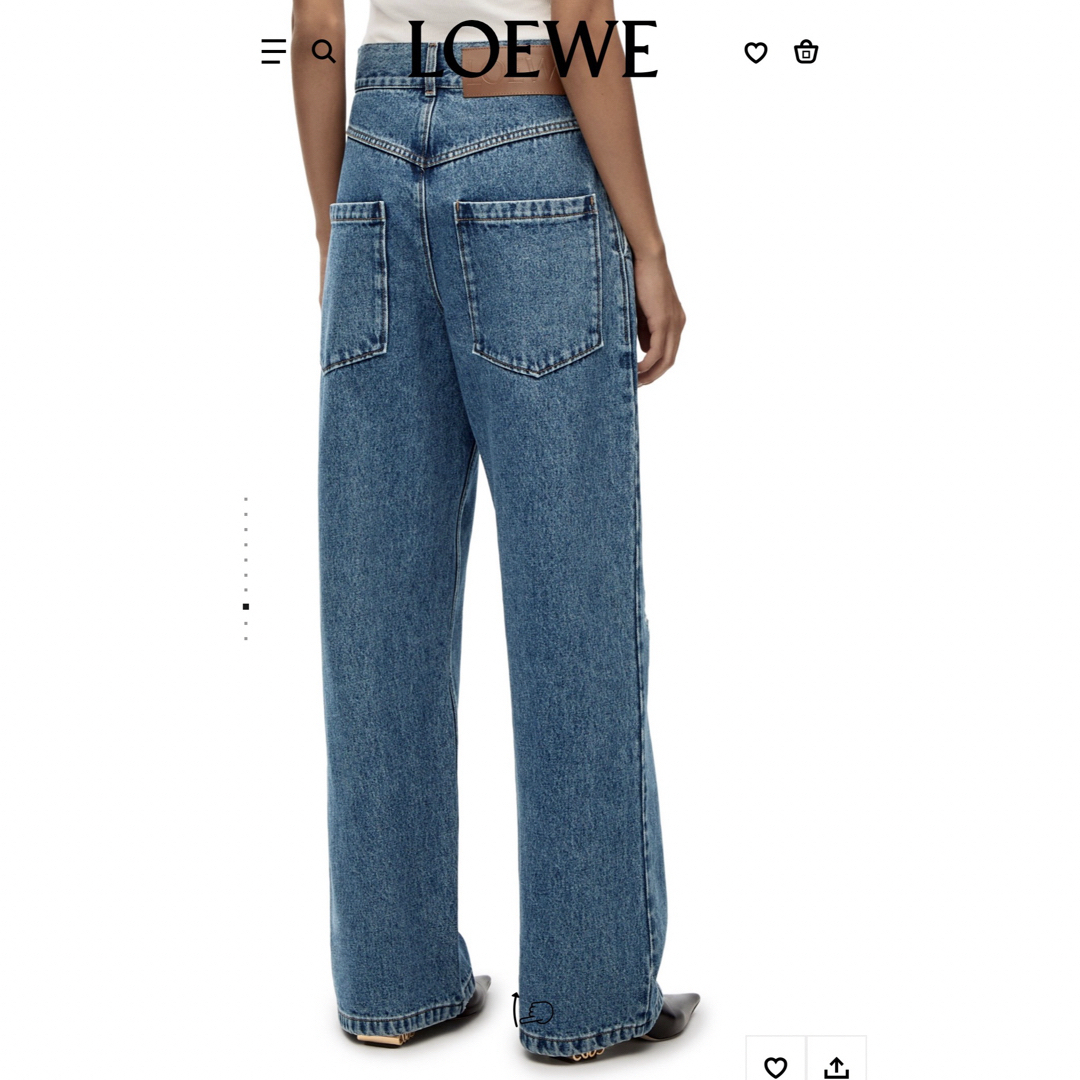 LOEWE - LOEWE アナグラム バギー ジーンズ (デニム) 38 LOEWE - LOEWE アナグラム バギー ジーンズ (デニム) 38