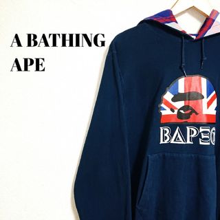 アベイシングエイプ(A BATHING APE)の【入手困難】アベイシングエイプ パーカー デカロゴ ユニオンジャック メンズ(パーカー)