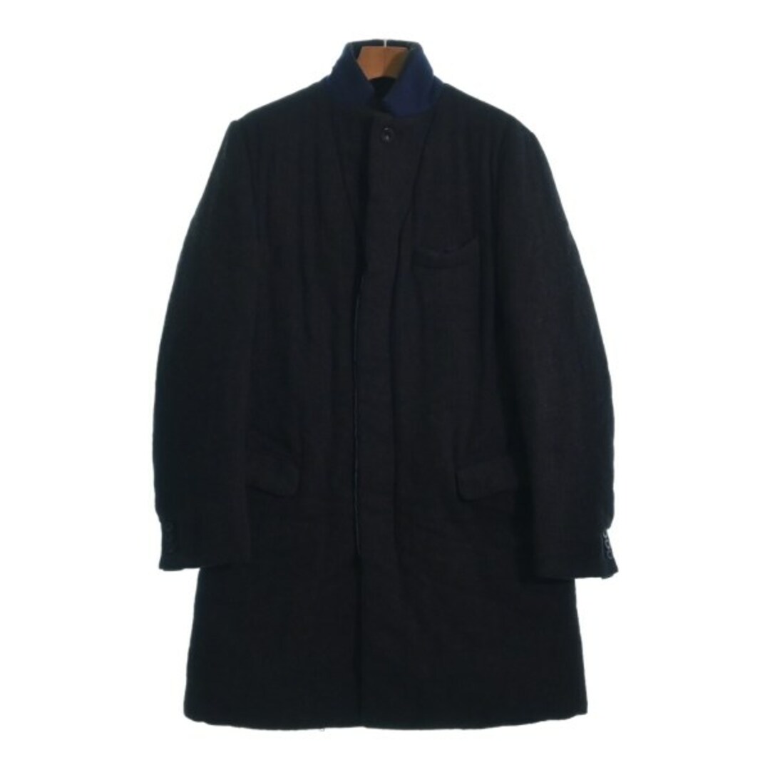 sacai(サカイ)のsacai サカイ チェスターコート 2(M位) 黒(ヘリンボーン) 【古着】【中古】 メンズのジャケット/アウター(チェスターコート)の商品写真