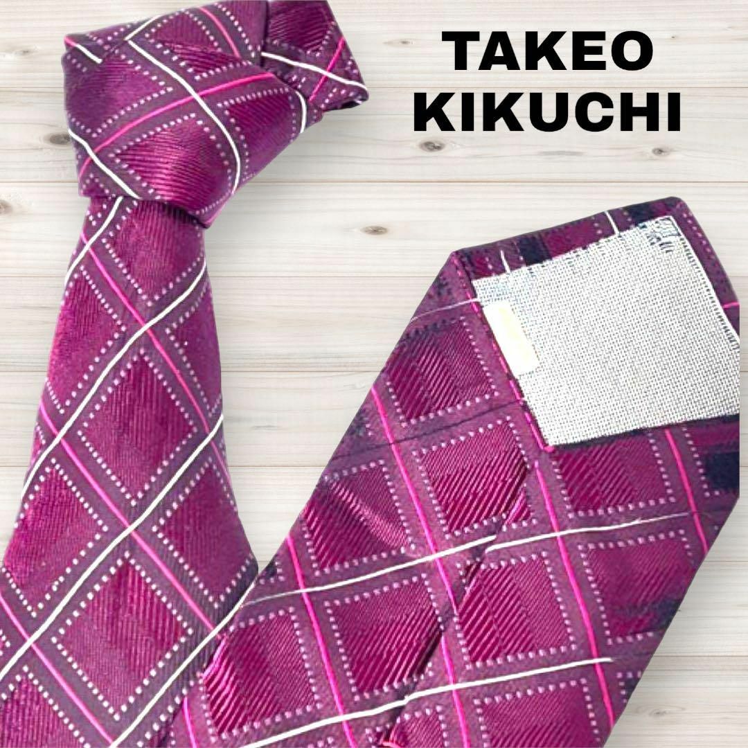 TAKEO KIKUCHI(タケオキクチ)のTAKEO KIKUCHI タケオキクチ ネクタイ  ストライプ柄　訳アリ メンズのファッション小物(ネクタイ)の商品写真
