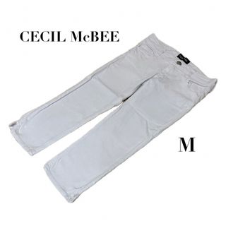 CECIL McBEE - 【セシルマクビー】クロップド丈　デニムパンツ ローライズ  ホワイト　Mサイズ