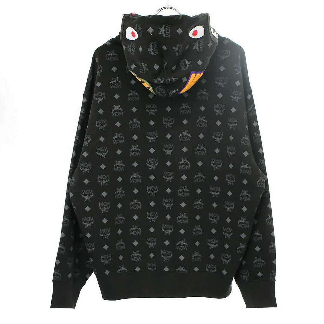 A BATHING APE(アベイシングエイプ)のA BATHING APE×MCM ア ベイシング エイプ エムシーエム 24SS SHARK PULLOVER HOODIE プルオーバーシャークパーカー  ブラック L メンズのトップス(パーカー)の商品写真