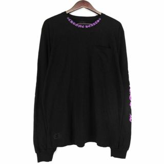 クロムハーツ(Chrome Hearts)のクロムハーツ CHROME HEARTS ■ 【 NECK LOGO LS T-SHIRT 】 ネック アーム ロゴ ロング スリーブ 長袖 カットソー　n4785(Tシャツ/カットソー(七分/長袖))