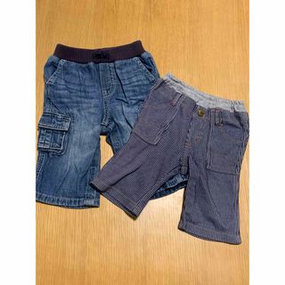 ベビーギャップ(babyGAP)のGAPデニムパンツ70cm 他メーカー80cmセット(パンツ)