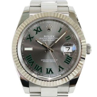 ロレックス(ROLEX)の【2023年ギャラ】ROLEX　ロレックス　デイトジャスト41　126334　自動巻き　デイト　ランダム　ホワイトゴールド　SS　グレー　スレートローマン　メンズ　腕時計【中古】松前R56号店(腕時計(アナログ))