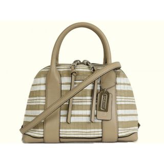 コーチ(COACH)のCOACH　コーチ　2WAYバッグ　31003　ハンドバッグ　ショルダーバッグ　ベージュ×ホワイト　シンプル　レディース　ギフト　プレゼント包装可【中古】松前R56号店(メッセンジャーバッグ)