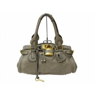 クロエ(Chloe)のChloe　クロエ　パディントン　7ESA02-7E422　トートバッグ　グレージュ　レザー　ゴールド金具　レディース　ギフト　プレゼント包装可【中古】松前R56号店(トートバッグ)